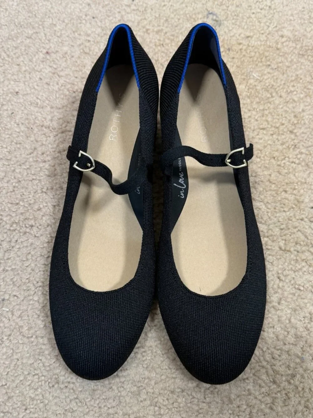 Rothy's Mary Jane Heels Size 10.5 Black Work Office Career Business Sustainable - Picture 2 of 15